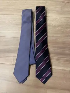 ORIHICA ネクタイ 2本セット 紫 ストライプ