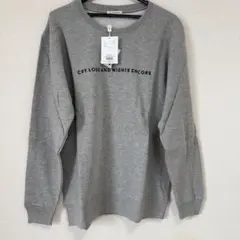 新品タグ付 CLANE HOMME ロゴスウェット グレー 1 定価2.6万