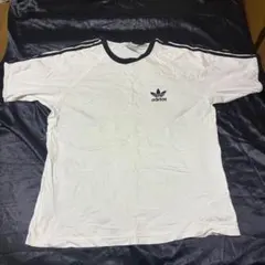 adidas リンガーＴシャツ ホワイト/ブラック 2XO