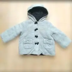 lapochebiscuit　グレー フード付き コート