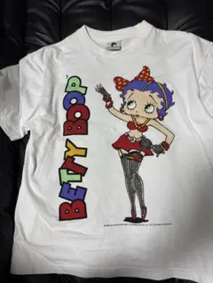 90s Betty Boop ベティ　フルーツオブザルーム　XL ベティちゃん Tシャツ L相当 ブラック フルーツオブザルーム