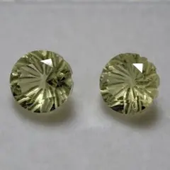 天然石 レモンクォーツ ルース 2個セット