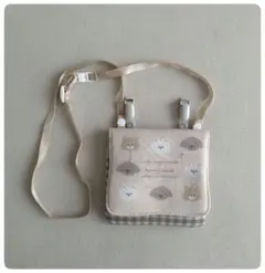 ★美品★洗える　移動ポケット　ポシェット　ポーチ　ベージュ