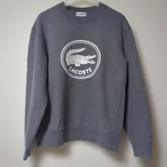 LACOSTE グレー クルーネック トレーナー