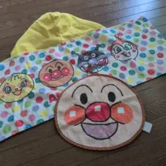 アンパンマン フード付きタオルとハンドタオルセット