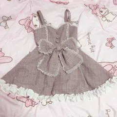 Ank Rouge♡キラキラツイードお姫様ワンピース ピンク