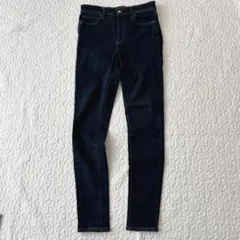 ユニクロ スキニーデニム ハイライズ ストレッチ 濃紺 26 美脚 M相当