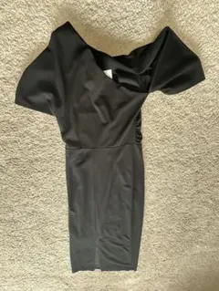 ASOS オフショルダー ミニワンピース ブラックのサムネイル