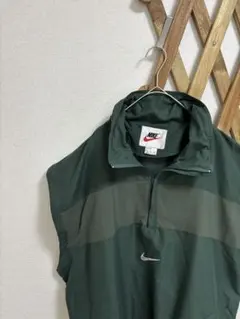 【希少】NIKE 90s ハーフジップ プルオーバーベスト グリーンのサムネイル