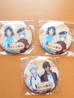 刀剣乱舞　花丸遊印録　鶴丸　大倶利伽羅　太鼓鐘貞宗　日向正宗　缶バッジ　梅まつり