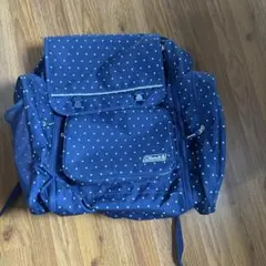 値下げ！Coleman ネイビー水玉バックパック