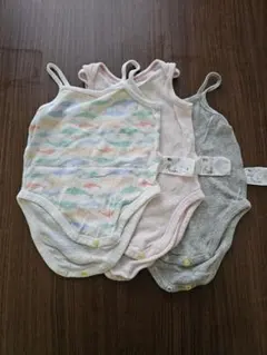 ベビー肌着 3色セット ノースリーブ
