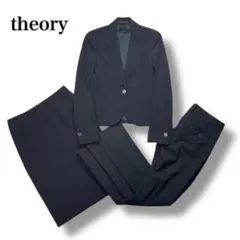 theory セオリー セットアップ3点 リブパンツスカート 黒ブラックxs通年
