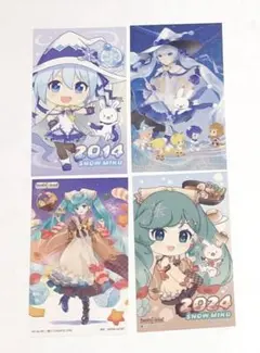 雪ミク　ステッカー　4枚　初音ミク