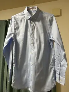 【お値下げ】LACOSTE スリムフィット 長袖シャツ ライトブルー　38サイズ