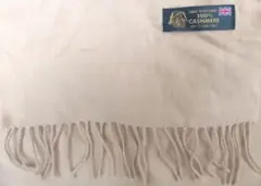 英国製 ピュアカシミヤマフラー マスタード カシミヤ100% 大判 ストール