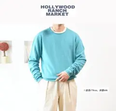 H刺繍！ハリウッドランチマーケット　カシミヤ混紡カラーニットセーターのサムネイル