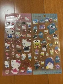 ハローキティ・ハンギョドン　クリアキャンディシール