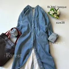 パールボタンデニムシャツワンピース size38　BLANC basque