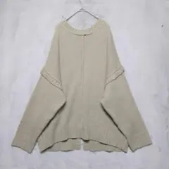 RAG MACHINE♡レディース 2wayニット 後ろボタン 袖脱着Mのサムネイル