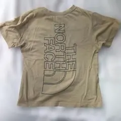 ノースフェイス　Tシャツ130　ロゴ　ベージュ
