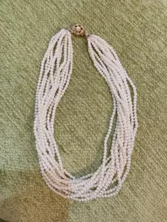 ホワイトパール多層ネックレス　12連　40cm フォーマル