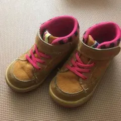 冬底 イフミー スノーブーツ 17センチ ベージュ×ピンク 箱あり