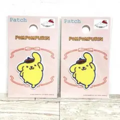ポムポムプリン 刺繍ワッペン ２点セット　はい