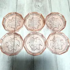 昭和レトロ ガラスコースター 気泡