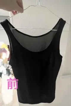 ブラック タンクトップ インナーシャツ Lサイズ やや小さめ