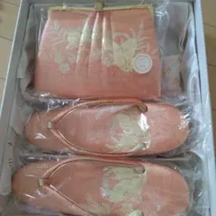 花柄草履とバッグセット