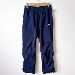 ヨネックス　ジャージパンツ　ネイビー　M フリース生地　紐付き　裾ジッパー