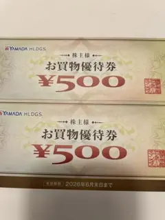 ヤマダ電機　株主優待　1000円分