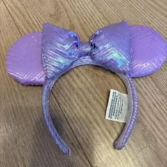 日本未発売　ディズニー カチューシャ スパンコール ラベンダー パープル