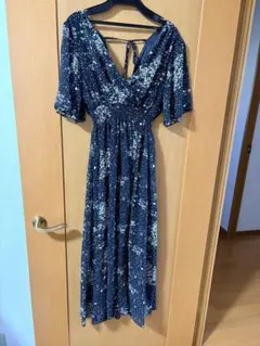 フィフス 小花柄シフォンカシュクールワンピース