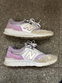 ニューバランス 997h 24cm ホワイト/パープル
