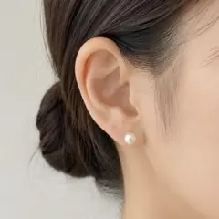 パールピアス 一粒 小ぶり 上品 レディース きれいめ 冠婚葬祭 シンプル