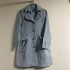 axes 水色 コート レース襟付き