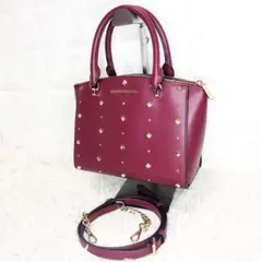 【極美品】マイケルコース エリス 2WAY ショルダーバッグ スタッズ ボルドー