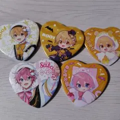 すとぷり　るぅと　さとみ　ハート缶バッジ