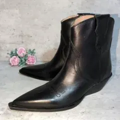 ✨美品✨【ZARA】ウエスタンブーツ☆カウボーイ☆ウェッジソール☆EU37