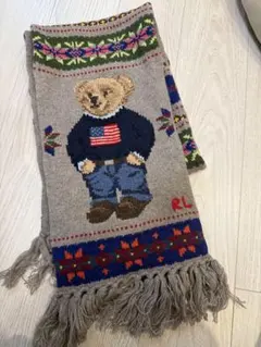 Ralph Lauren クマ刺繍マフラー
