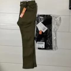 110cm カーキ、ブラック　長ズボン　２枚セット