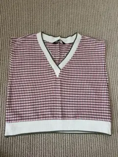 zara S ベルト　ピンク　グリーン　チェック　美品