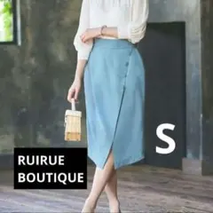RUIRUE BOUTIQUE タイトスカート 通勤 オフィス きれいめ ブルーのサムネイル