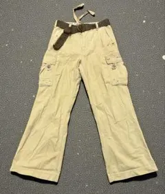 00s【archive】 Y2K ホリスター ワイドカーゴパンツ　フレア　ベルトのサムネイル