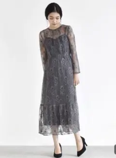 kaene 総レースワンピース　結婚式　お呼ばれワンピ