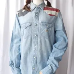 Denim&Supply Ralph Lauren シャンブレーシャツ 星条旗