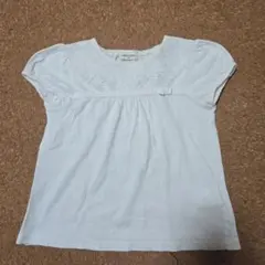 センスオブワンダー　レース付き半袖Tシャツ カットソー　ホワイト 100cmのサムネイル
