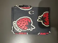 COACH ピンク レザー コインケース キスロック いちご がま口 - メルカリ